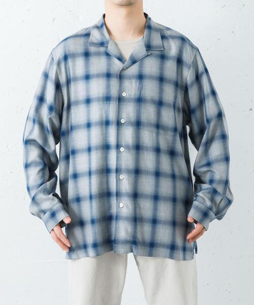 cotton pan（コットンパン）の「COTTON PAN　SOHOオンブレシャツロングスリーブ（シャツ/ブラウス・メンズ・ブラック/ブルー/ブルー系その他・2/3）」の6枚目の写真