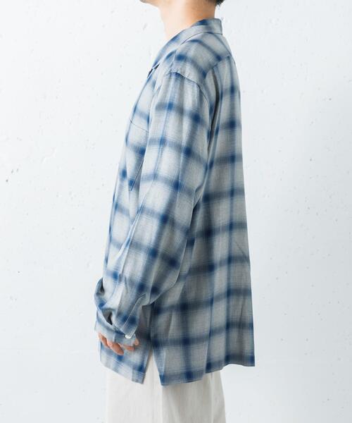 cotton pan（コットンパン）の「COTTON PAN　SOHOオンブレシャツロングスリーブ（シャツ/ブラウス・メンズ・ブラック/ブルー/ブルー系その他・2/3）」の7枚目の写真