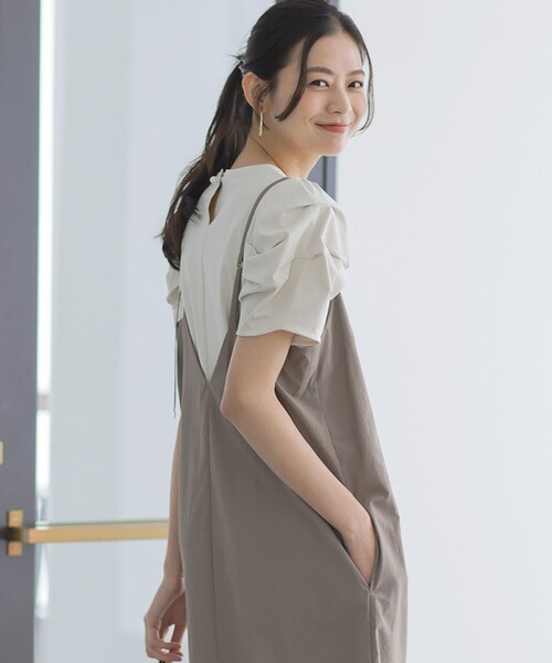 組曲(クミキョク)の「タッチミースムース ボリュームスリーブ カットソー(Tシャツ/カットソー・レディース・ブラック系/ホワイト系/ダークブラウン系・2/3)」の14枚目の写真