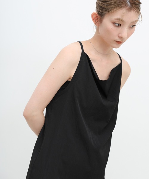 select MOCA（セレクトモカ）の「アメスリドレープキャミワンピース（ワンピース・レディース・スミクロ/グレイッシュベージュ/ブラック・LARGE/MEDIUM）」の11枚目の写真