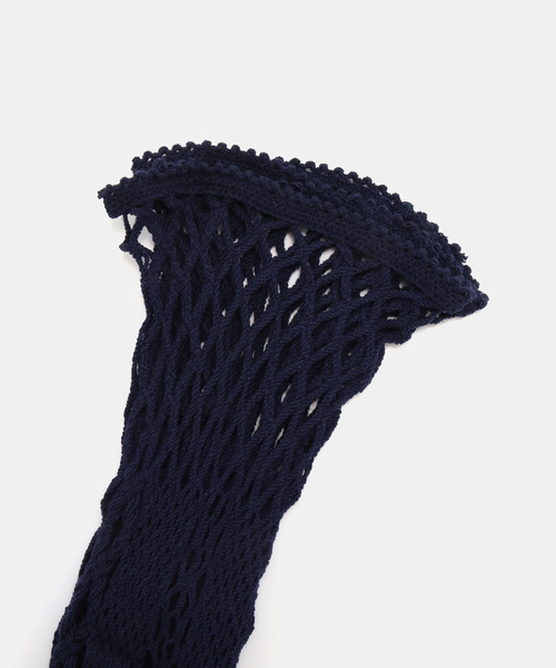 IENA LA BOUCLE(イエナラブークル)の「EUCHRONIA ユークロニア ストレッチ レース ハイソックス 261804(ソックス/靴下・レディース・ネイビー/アイボリー・FREE)」の3枚目の写真