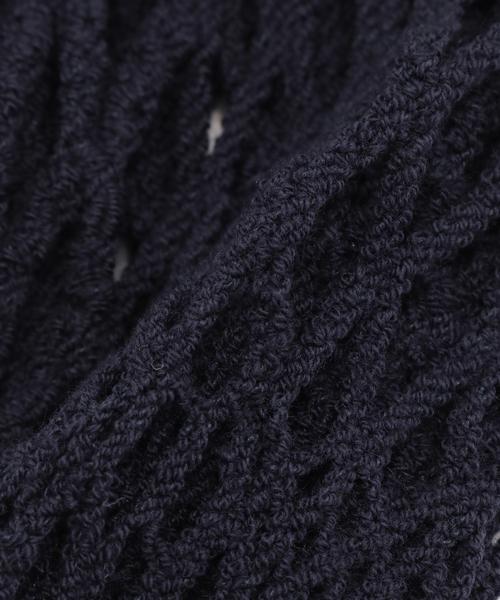 IENA LA BOUCLE(イエナラブークル)の「EUCHRONIA ユークロニア ストレッチ レース ハイソックス 261804(ソックス/靴下・レディース・ネイビー/アイボリー・FREE)」の5枚目の写真