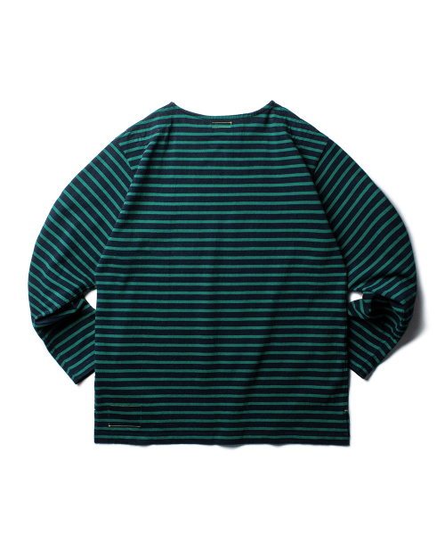 THE RESQ（ザーレスキュー）の「CLASSIC STRIPED L/S TEE [INK NAVY]（Tシャツ/カットソー・メンズ・その他・LARGE/MEDIUM/X-LARGE）」の2枚目の写真