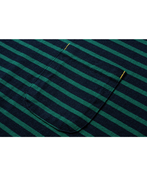 THE RESQ（ザーレスキュー）の「CLASSIC STRIPED L/S TEE [INK NAVY]（Tシャツ/カットソー・メンズ・その他・LARGE/MEDIUM/X-LARGE）」の4枚目の写真