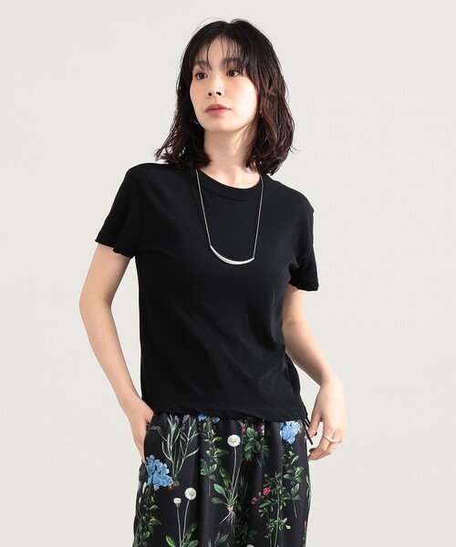 Demi-Luxe BEAMS（デミルクス ビームス）の「ATON / コンパクト Tシャツ（Tシャツ/カットソー・レディース・ブラック/サックスブルー/ホワイト・ONE SIZE）」の7枚目の写真