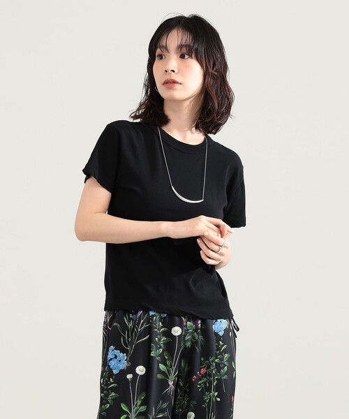Demi-Luxe BEAMS（デミルクス ビームス）の「ATON / コンパクト Tシャツ（Tシャツ/カットソー・レディース・ブラック/サックスブルー/ホワイト・ONE SIZE）」の8枚目の写真