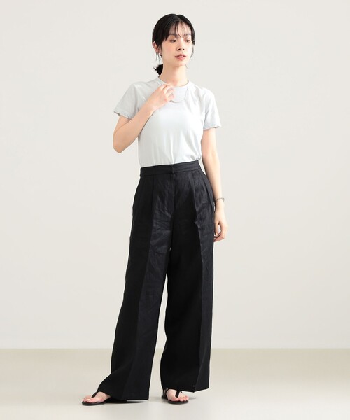 Demi-Luxe BEAMS（デミルクス ビームス）の「ATON / コンパクト Tシャツ（Tシャツ/カットソー・レディース・ブラック/サックスブルー/ホワイト・ONE SIZE）」の11枚目の写真