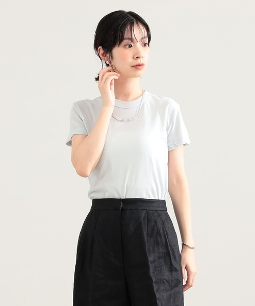 Demi-Luxe BEAMS（デミルクス ビームス）の「ATON / コンパクト Tシャツ（Tシャツ/カットソー・レディース・ブラック/サックスブルー/ホワイト・ONE SIZE）」の13枚目の写真