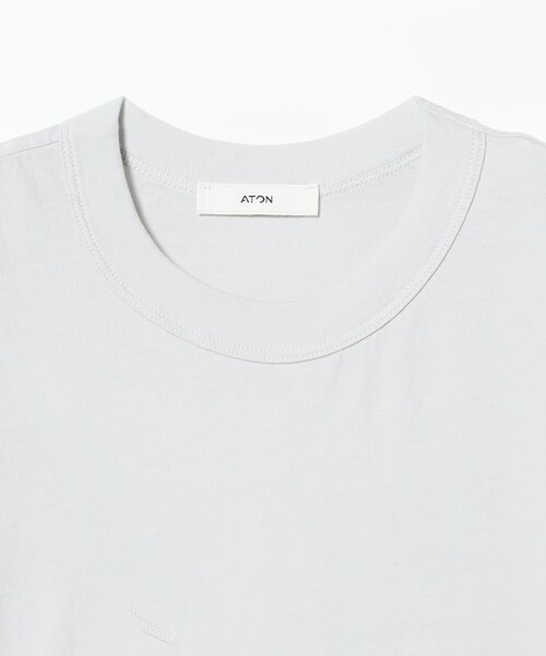Demi-Luxe BEAMS（デミルクス ビームス）の「ATON / コンパクト Tシャツ（Tシャツ/カットソー・レディース・ブラック/サックスブルー/ホワイト・ONE SIZE）」の15枚目の写真