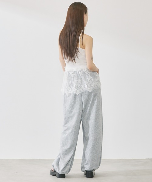 P.V.T(ピーブイティー)の「レースデザインキャミ(キャミソール・レディース・White/Black・F)」の14枚目の写真
