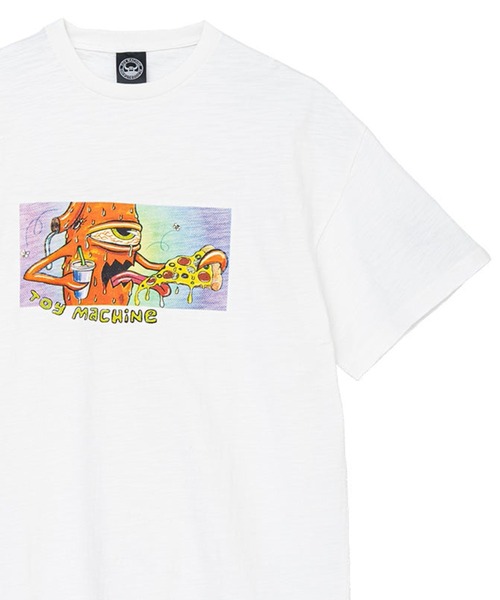 TOY MACHINE(トイ マシーン)の「TM GM PIZZA SECT SLUB YARN SS TEE(Tシャツ/カットソー・メンズ・ホワイト/ライトブラウン・XL/L/M)」の2枚目の写真