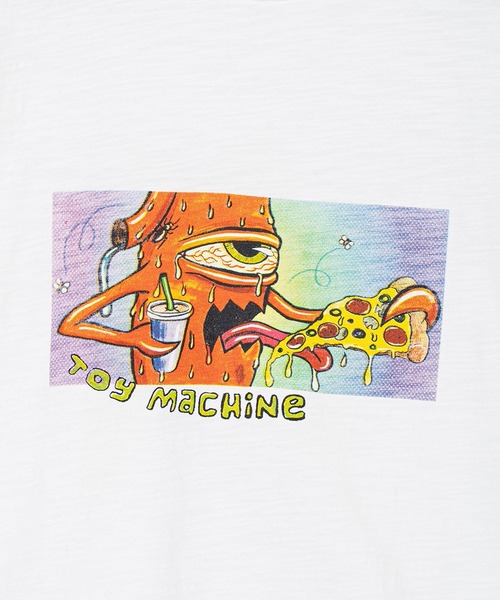 TOY MACHINE(トイ マシーン)の「TM GM PIZZA SECT SLUB YARN SS TEE(Tシャツ/カットソー・メンズ・ホワイト/ライトブラウン・XL/L/M)」の5枚目の写真