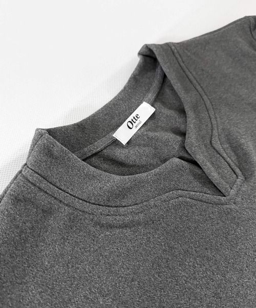 Otte（オッテ）の「Vスリットネックトップス（Tシャツ/カットソー・メンズ・ホワイト/ブラック/グレー・MEDIUM/LARGE/X-LARGE）」の17枚目の写真