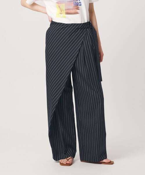 BEAUTY&YOUTH UNITED ARROWS（ビューティーアンドユースユナイテッドアローズ）の「フロントラップ ベルト パンツ ウォッシャブル（その他パンツ・レディース・ネイビー/ベージュ・S/M）」の6枚目の写真