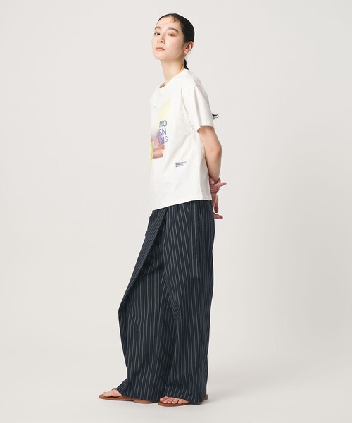BEAUTY&YOUTH UNITED ARROWS（ビューティーアンドユースユナイテッドアローズ）の「フロントラップ ベルト パンツ ウォッシャブル（その他パンツ・レディース・ネイビー/ベージュ・S/M）」の8枚目の写真