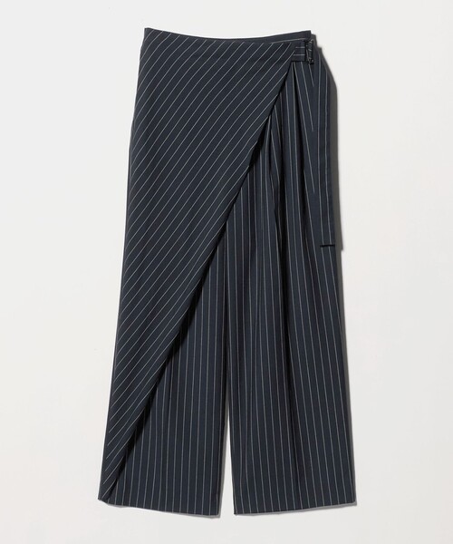 BEAUTY&YOUTH UNITED ARROWS（ビューティーアンドユースユナイテッドアローズ）の「フロントラップ ベルト パンツ ウォッシャブル（その他パンツ・レディース・ネイビー/ベージュ・S/M）」の9枚目の写真