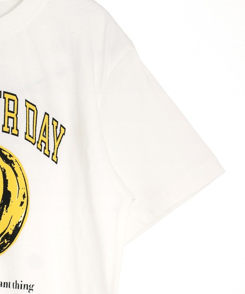 MAKE YOUR DAY(メイクユアデイ)の「バナナイチゴロゴ半袖Tシャツ(Tシャツ/カットソー・メンズ・オフホワイト/グレー/チャコールグレー/レッド・M/L)」の14枚目の写真