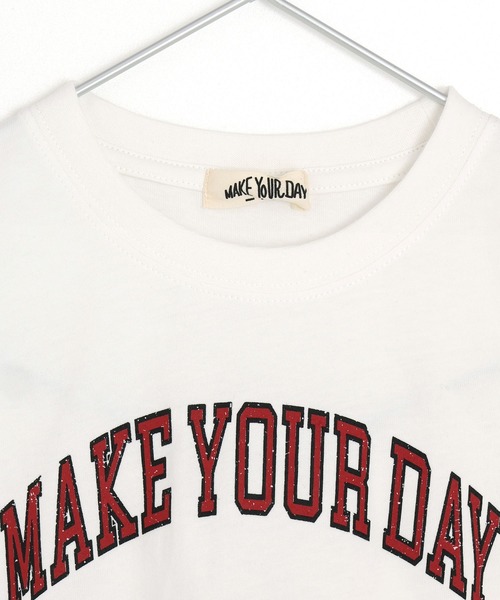 MAKE YOUR DAY(メイクユアデイ)の「バナナイチゴロゴ半袖Tシャツ(Tシャツ/カットソー・メンズ・オフホワイト/グレー/チャコールグレー/レッド・M/L)」の16枚目の写真