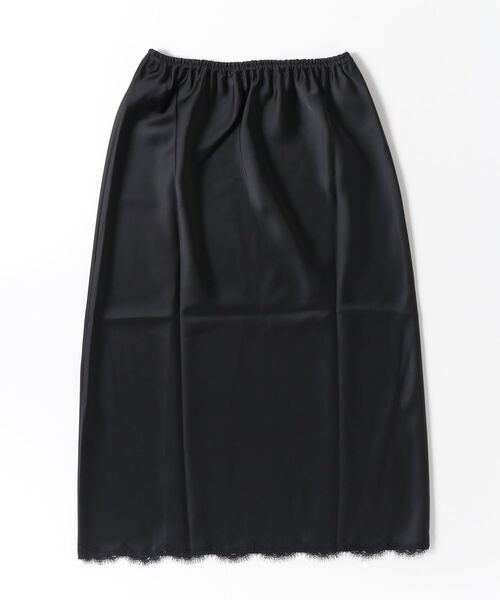 THE SHINZONE（ザ　シンゾーン）の「SATIN LEAVERS LACE SKIRT 26MMSSK02（スカート・レディース・ブラック・MEDIUM/SMALL）」の2枚目の写真