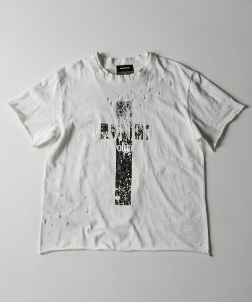 ROARINGRAD(ロアリングラド)の「【ROARINGRAD】Cross Damage Slub T-Shirt / 【ロアリングラド】クロスダメージスラブ半袖Tシャツ(Tシャツ/カットソー・メンズ・ブラック/ホワイト・L/M)」の12枚目の写真