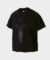 ROARINGRAD（ロアリングラド）の「【ROARINGRAD】Cross Damage Slub T-Shirt / 【ロアリングラド】クロスダメージスラブ半袖Ｔシャツ（Tシャツ/カットソー）」