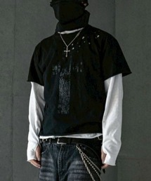 ROARINGRAD（ロアリングラド）の「【ROARINGRAD】Cross Damage Slub T-Shirt / 【ロアリングラド】クロスダメージスラブ半袖Ｔシャツ（Tシャツ/カットソー）」