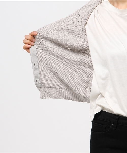 OKIRAKU（オキラク）の「【OKIRAKU】cotton cardigan（カーディガン/ボレロ・レディース・ライトグレー/キャメル・FREE）」の10枚目の写真