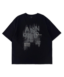 ANNOYED（アノイド）の「グランジペインティンググラフィック半袖LQ2TU302_BLACK（Tシャツ/カットソー）」