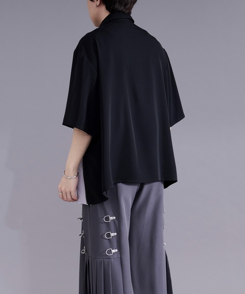 Ellno Loset(エルノロゼット)の「2wayラインジップデザインシャツ(シャツ/ブラウス・メンズ・オフホワイト/ブラック・MEDIUM/SMALL/LARGE)」の15枚目の写真