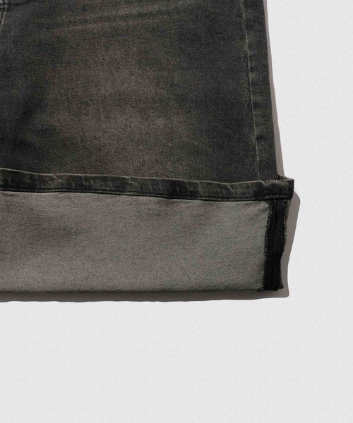 NAVY(ネイビー)の「NAVY ヴィンテージ加工 ストレッチデニム 5PKワイドショーツ(デニムパンツ・メンズ・ライトインディゴブルー/ブラック/ダークインディゴブルー・XL/M/L)」の16枚目の写真