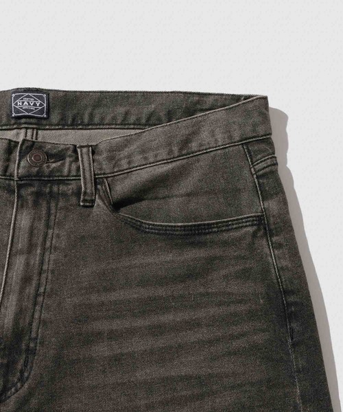 NAVY(ネイビー)の「NAVY ヴィンテージ加工 ストレッチデニム 5PKワイドショーツ(デニムパンツ・メンズ・ライトインディゴブルー/ブラック/ダークインディゴブルー・XL/M/L)」の18枚目の写真
