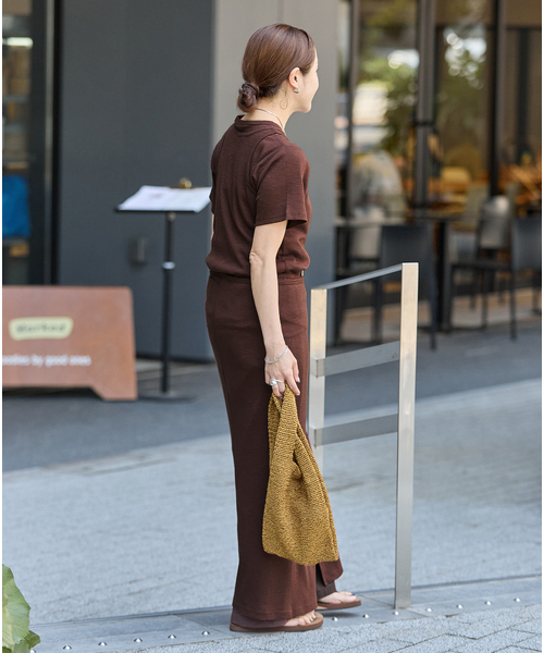 JOURNAL STANDARD(ジャーナルスタンダード)の「《追加》マルチマッチ スラブリブ ラップスカート(スカート・レディース・ライトブルー/ブラウン/ブラックミックス・FREE)」の14枚目の写真
