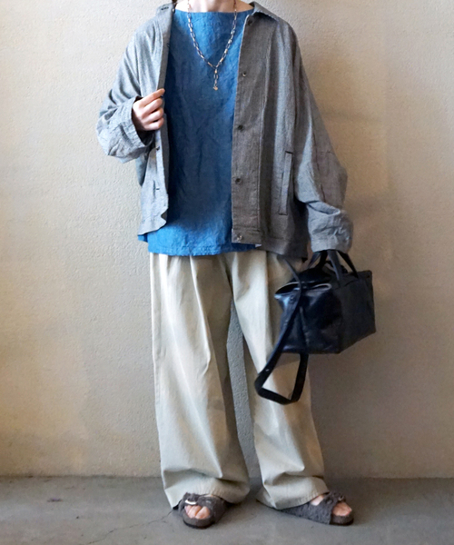 JOURNAL STANDARD LUXE(ジャーナルスタンダード ラックス)の「CLシャンブレー ボートネックブラウス(シャツ/ブラウス・レディース・ブルー系その他/ホワイト・FREE)」の12枚目の写真