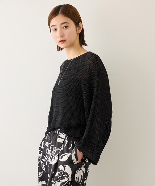 ROPE'（ロペ）の「ドルマンスリーブプルオーバーニット/イージーケア（ニット/セーター・レディース・ブラック/ベージュ系その他/キャメル・FREE）」の7枚目の写真