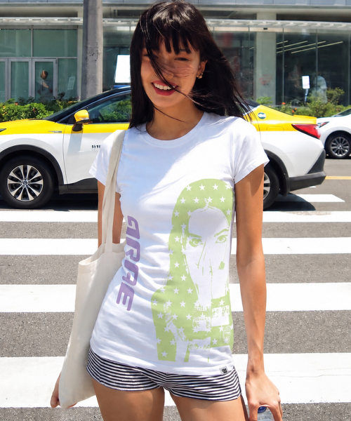GRAVER（グレーバー）の「[ウーマン]SIDE ME ベイビーティー_3カラー（Tシャツ/カットソー・レディース・ミント/PINK/ホワイト・ONE SIZE）」の10枚目の写真