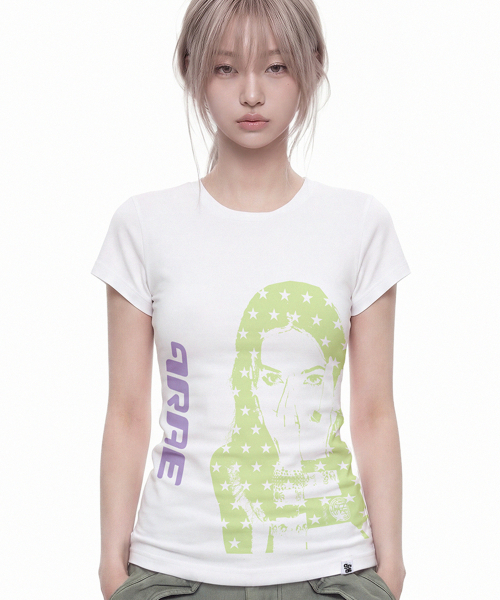 GRAVER（グレーバー）の「[ウーマン]SIDE ME ベイビーティー_3カラー（Tシャツ/カットソー・レディース・ミント/PINK/ホワイト・ONE SIZE）」の5枚目の写真