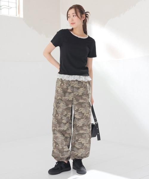 Honeys(ハニーズ)の「迷彩柄カーゴパンツ(カーゴパンツ・レディース・カーキ系1・L/LL/M/S/SS)」の4枚目の写真