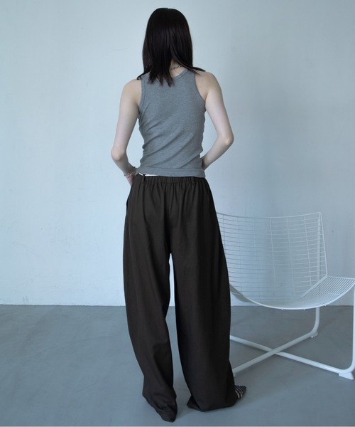 VACANCY(ヴァカンシー)の「2pack リブタンクトップ(Tシャツ/カットソー・レディース・ボルドー/ブラウン/ピンク/ホワイト・FREE)」の5枚目の写真