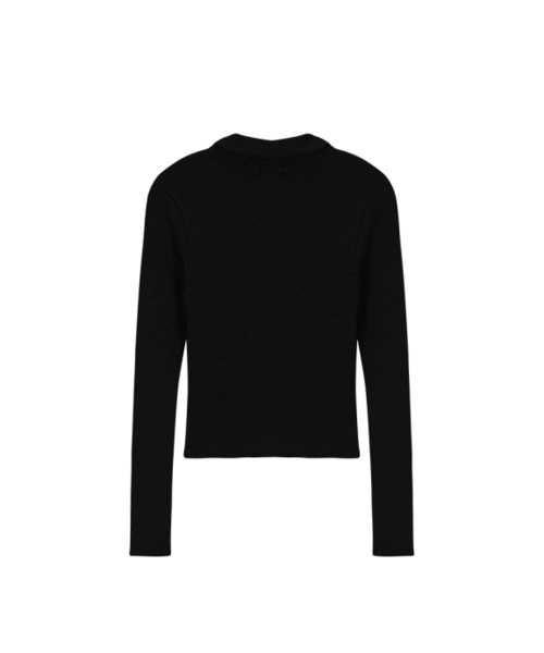 ASON(アズオン)の「IVY COLLAR LONG SLEEVE / BLACK(ポロシャツ・レディース・その他・FREE)」の3枚目の写真