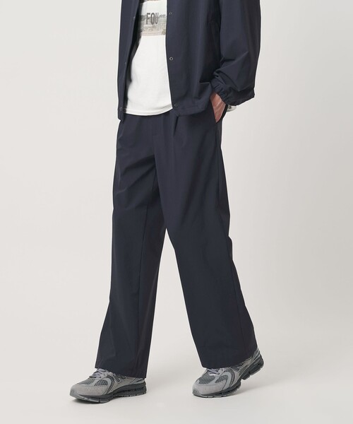 BEAUTY&YOUTH UNITED ARROWS(ビューティーアンドユースユナイテッドアローズ)の「【WEB限定】360°MASTER 1プリーツ ストレート イージーパンツ NO.8 セットアップ対応 撥水 ストレッチ ウォッシャブル(その他パンツ・メンズ・ネイビー・XL/L/M/S)」の1枚目の写真