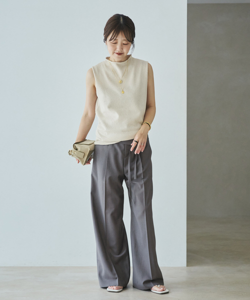 plage(プラージュ)の「WO/TA flap パンツ(スラックス・レディース・グレー/チャコールグレー・36/34/38)」の18枚目の写真