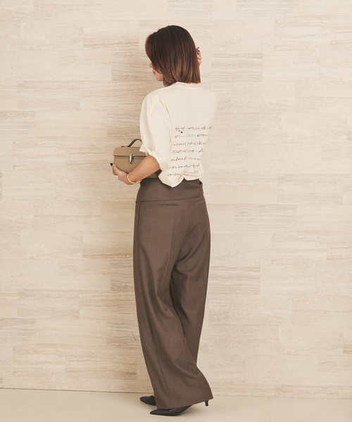 plage(プラージュ)の「WO/TA flap パンツ(スラックス・レディース・グレー/チャコールグレー・36/34/38)」の3枚目の写真