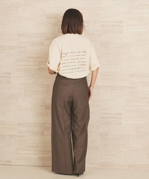 plage(プラージュ)の「WO/TA flap パンツ(スラックス・レディース・グレー/チャコールグレー・36/34/38)」の4枚目の写真