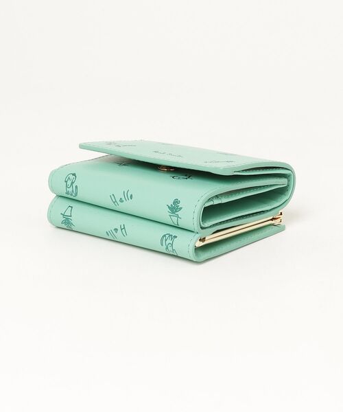 Paul Smith(ポールスミス)の「カラードゥードゥル 3つ折りがま口財布 / 555433 W180CA(財布・レディース・ピンク/ミント/ネイビー・FREE)」の18枚目の写真
