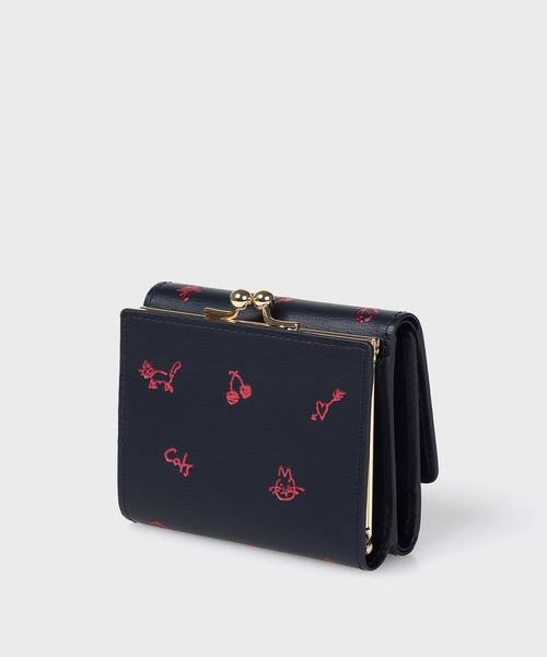 Paul Smith(ポールスミス)の「カラードゥードゥル 3つ折りがま口財布 / 555433 W180CA(財布・レディース・ピンク/ミント/ネイビー・FREE)」の8枚目の写真