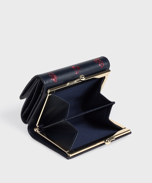 Paul Smith(ポールスミス)の「カラードゥードゥル 3つ折りがま口財布 / 555433 W180CA(財布・レディース・ピンク/ミント/ネイビー・FREE)」の9枚目の写真