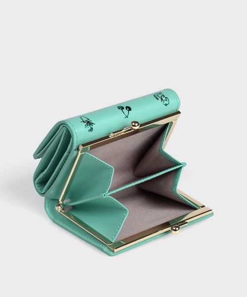 Paul Smith(ポールスミス)の「カラードゥードゥル 3つ折りがま口財布 / 555433 W180CA(財布・レディース・ピンク/ミント/ネイビー・FREE)」の5枚目の写真