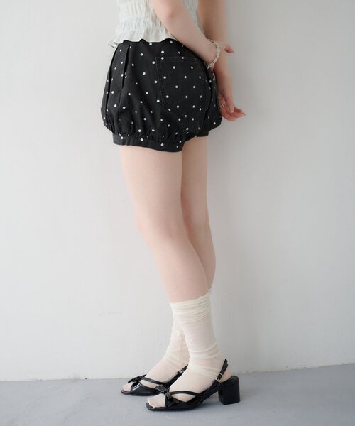 Kastane(カスタネ)の「【WEB先行/セットアップ対応】ドットツイルショートパンツ(その他パンツ・レディース・ブラック/ブラウン・FREE)」の8枚目の写真
