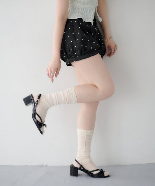 Kastane(カスタネ)の「【WEB先行/セットアップ対応】ドットツイルショートパンツ(その他パンツ・レディース・ブラック/ブラウン・FREE)」の10枚目の写真
