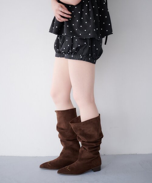 Kastane(カスタネ)の「【WEB先行/セットアップ対応】ドットツイルショートパンツ(その他パンツ・レディース・ブラック/ブラウン・FREE)」の12枚目の写真